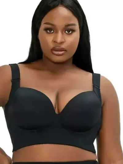 Full-Figure Push-Up Plunge Bra with Deep V for Plus Sizes Bra