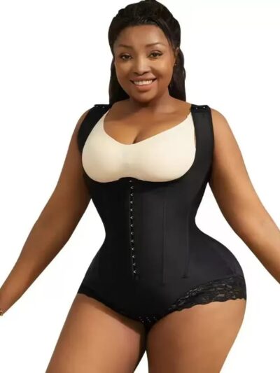 Full Torso Waist Trainer Girdle with Back Support & Hooks | Firm Control Waist Trainer Bodysuit