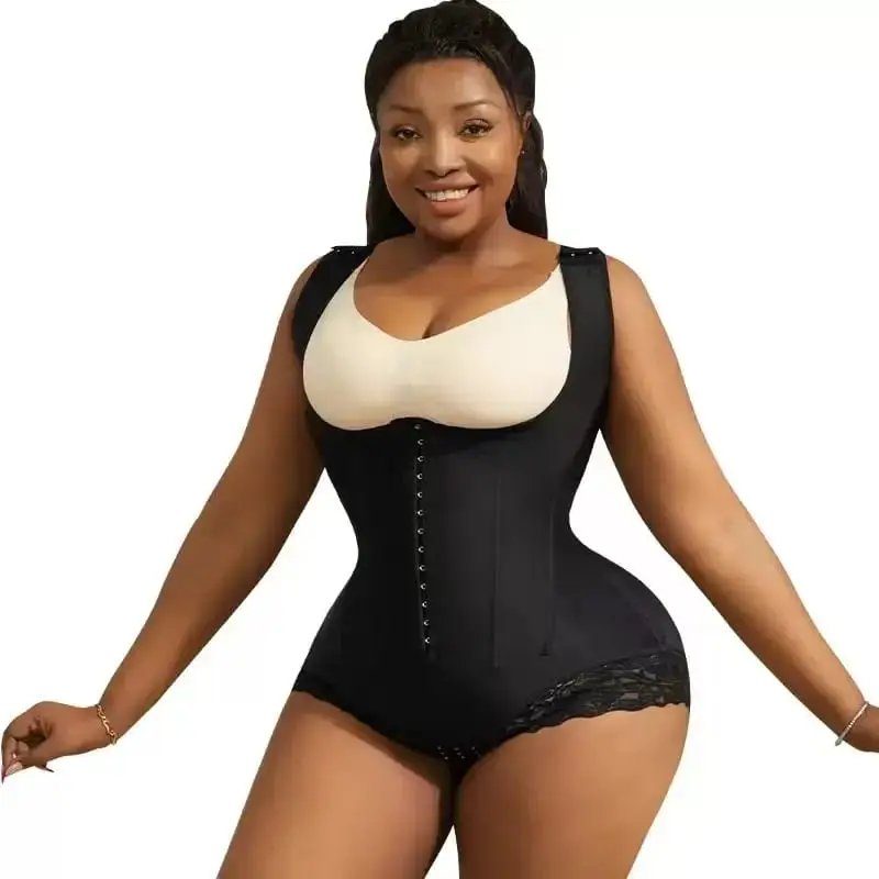 Full Torso Waist Trainer Girdle with Back Support & Hooks | Firm Control Waist Trainer Bodysuit