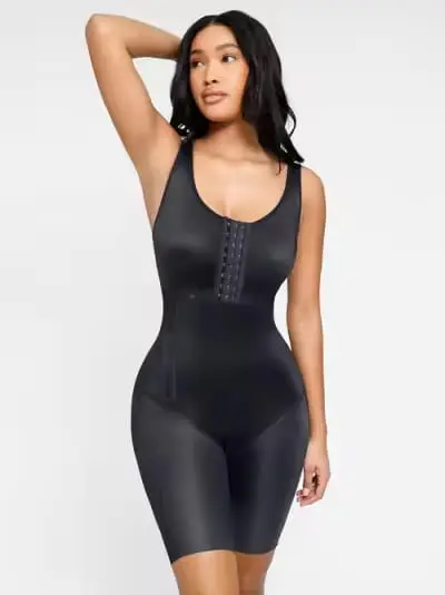 Full body shapewear compression girdle Fajas tummy control underwear | women's solid zipper shapewear, butt lifter